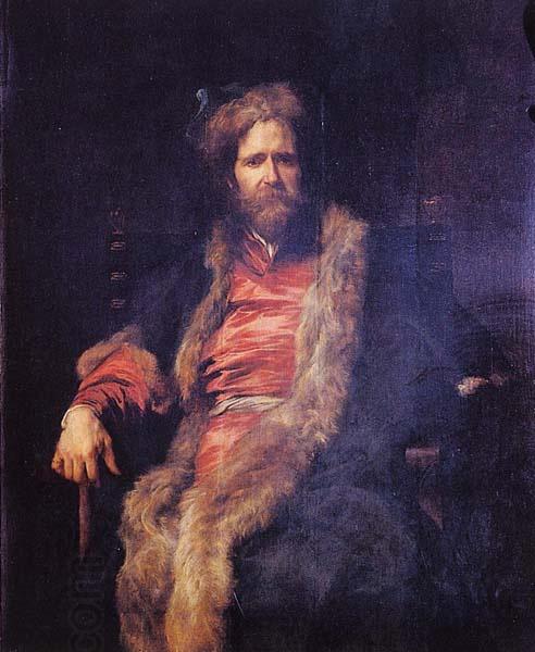 Anthony Van Dyck Portrait of the one-armed painter Marten Rijckaert.